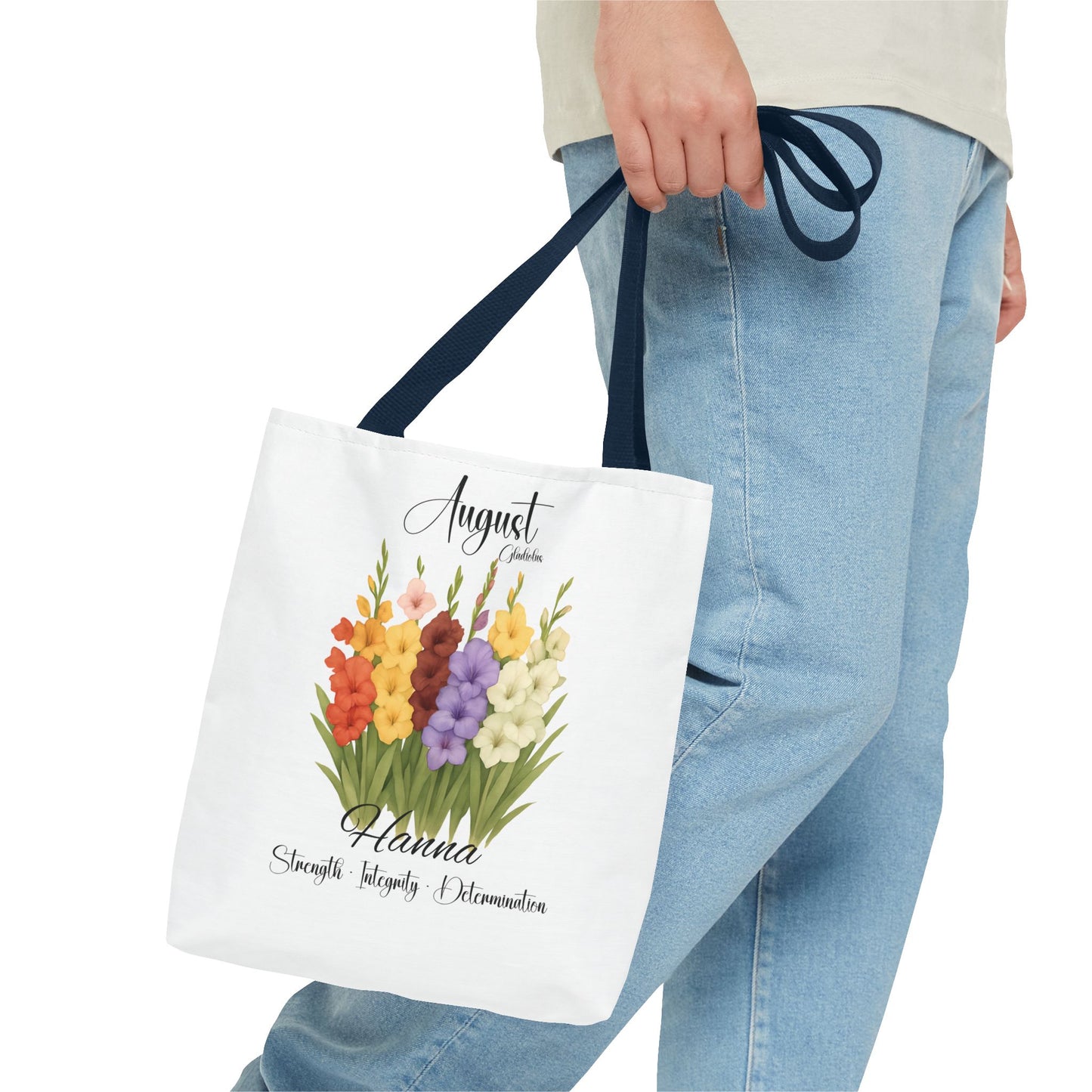 Custom birth month flower bag for her, milestone birthdays, bestfriend gift.