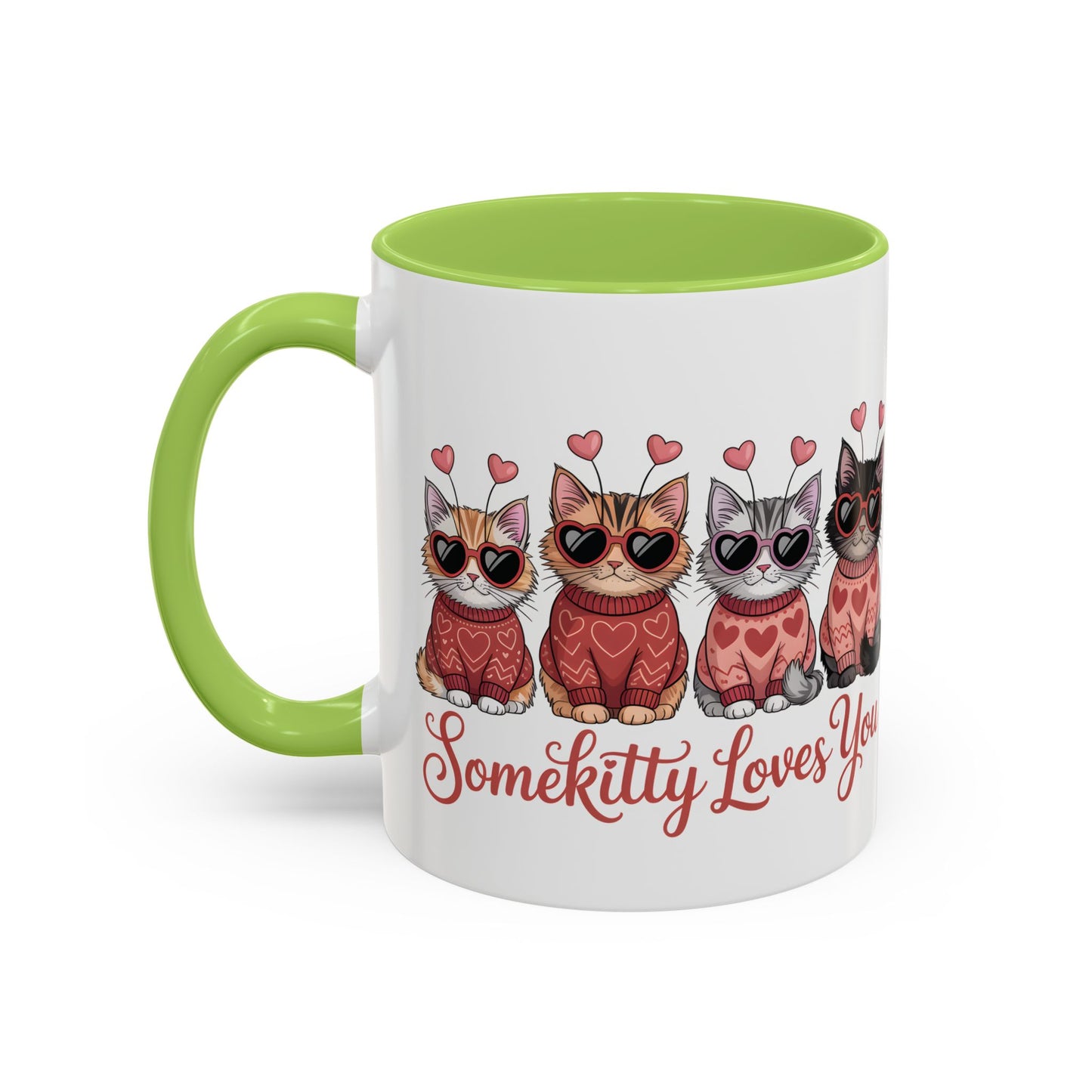 Valentine Kitty Mug | kitten Coffee Cup | cat Lover Gift | Valentines Day Mug |