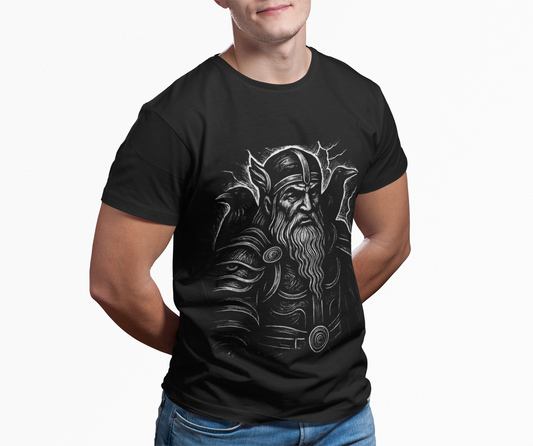 Viking God Odin T-Shirt,this viking shirt is your link to the past, offering a glimpse into the world where Odin and the viking gods reign supreme,a tribute to the enduring spirits of ancient Scandinavia