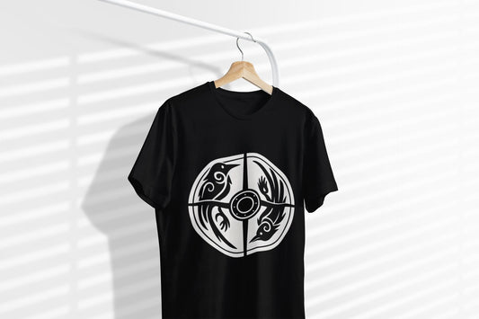 Norse Raven Shield T-shirt, Embrace the spirit of ancient warriors, an essential piece for any lover of Viking apparel.