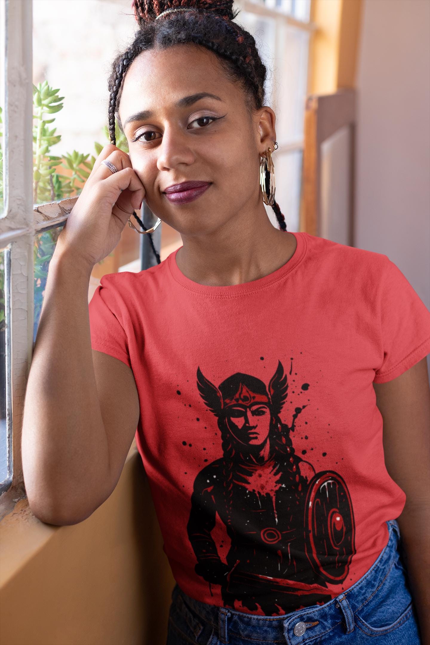 Valkyrie Norse Pagan T-Shirt, a tribute to the powerful legends of old. Embrace the spirit of the Valkyrie with this striking design that merges the mystique of norse mythology with the rugged appeal of viking apparel.