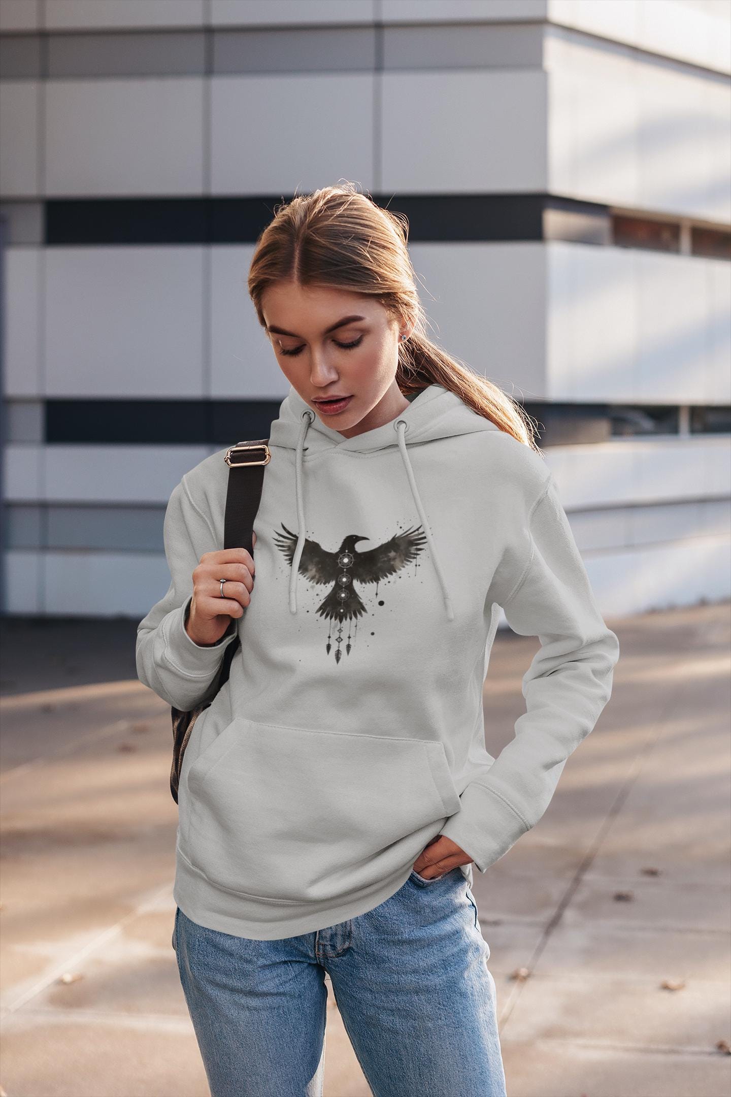 Viking Raven Hoodie, Experience the mystique of Norse mythology with our exquisite Viking Raven Hoodie.