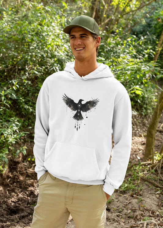 Viking Raven Hoodie, Experience the mystique of Norse mythology with our exquisite Viking Raven Hoodie.