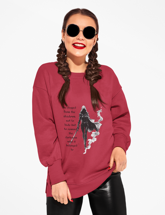 Heir of Fire Throne of Glass Sweatshirt, cozy autumn apparel for any Sarah J Maas fan. With a touch of darkness and assassin vibes.