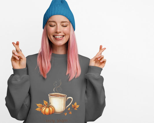 Cozy Season Sweatshirt, Perfect jumper for the cooler months with Autumn Colors giving a Cozy Autumn vibe