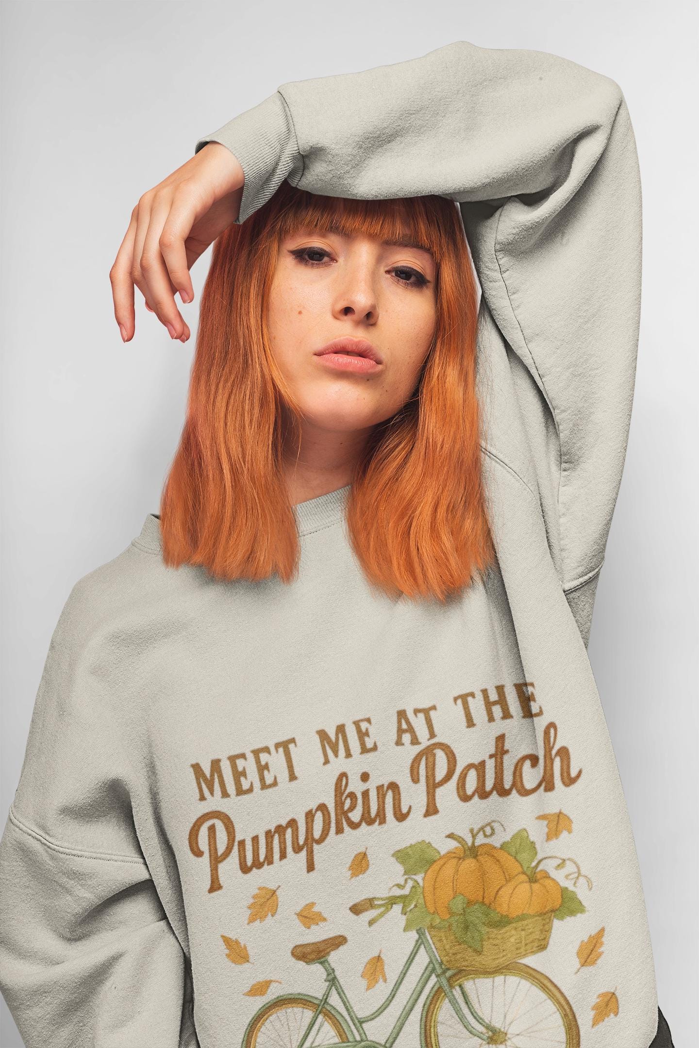 Meet me at the pumpkin patch Sweatshirt, This autumnal jumper wraps you in warmth, making chilly days inviting and every outing a celebration of the season.