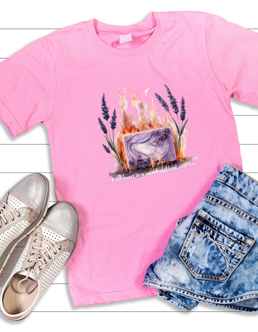 Heir of Fire Aelin T-Shirt, Lavender Soap Design, this t-shirt is not just clothing—it's a celebration of her favorite mythical tales.