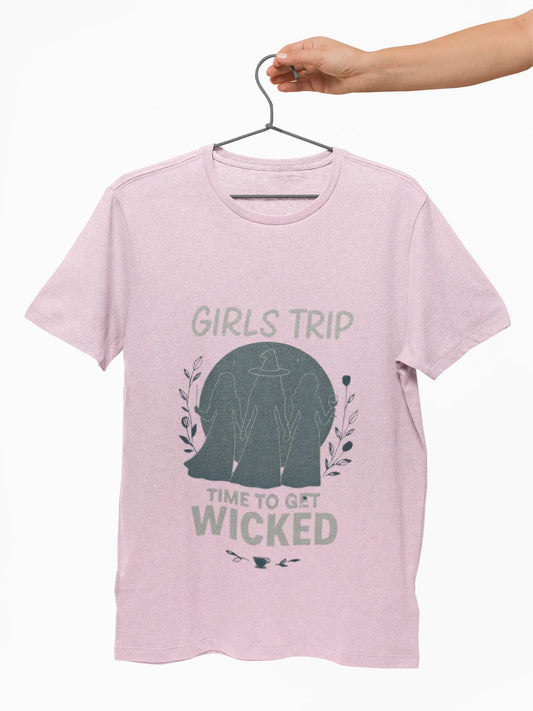 Girls Trip Witchy Vibes Tee, This bewitching tee is more than just a shirt; it's a celebration of the Salem witch era, seamlessly weaving together witchcraft chic and modern fashion.