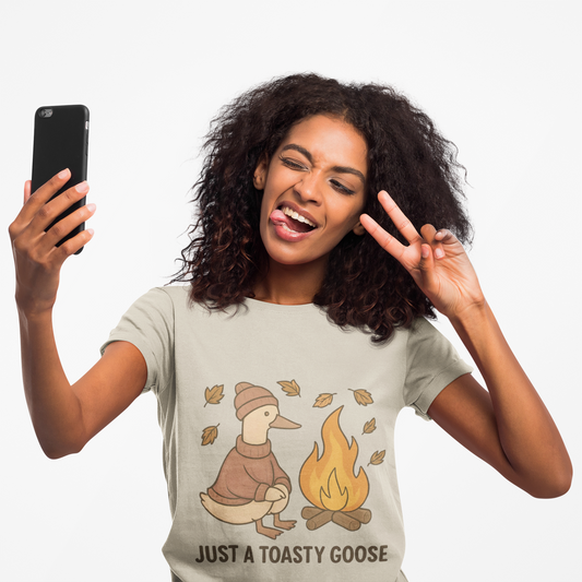 Autumn Goose Tee -Toasty Goose autumn Fashion, it's great for gatherings and makes a perfect gift.