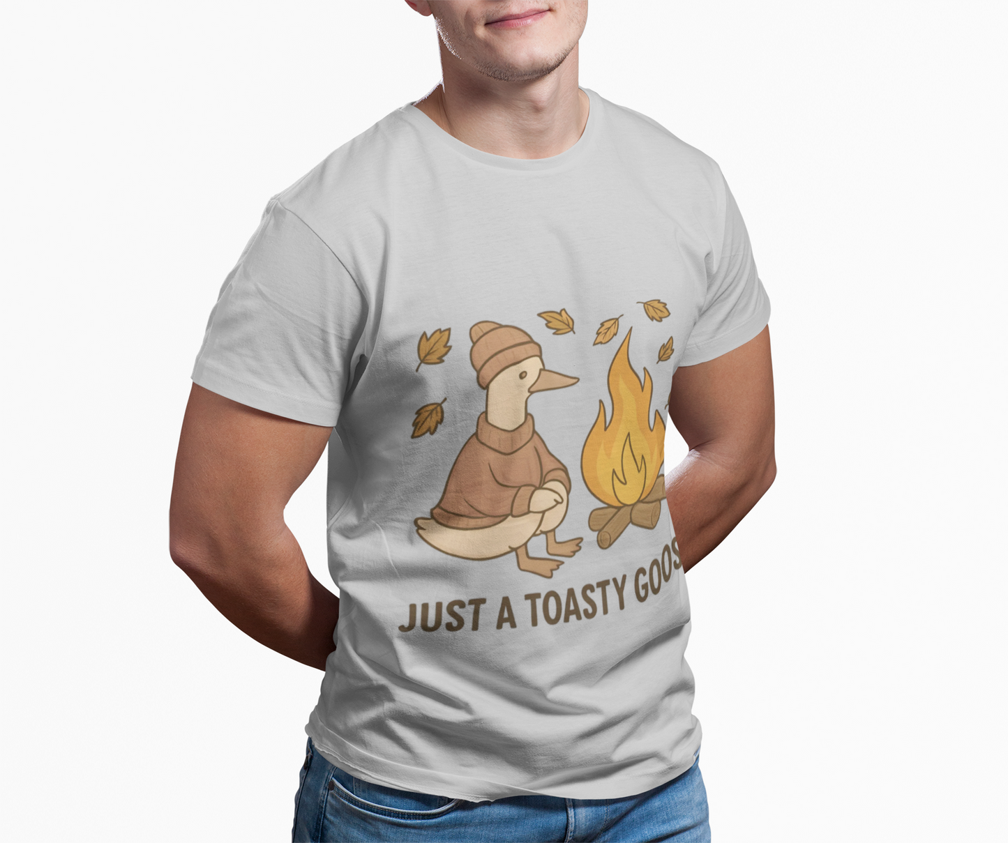 Autumn Goose Tee -Toasty Goose autumn Fashion, it's great for gatherings and makes a perfect gift.