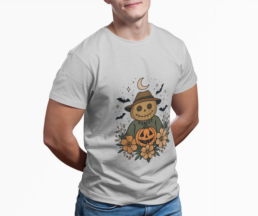 Halloween Scarecrow Tee, This t-shirt is a great gift for friends and family who love the autumn season and enjoy participating in harvest festivals or Halloween parties