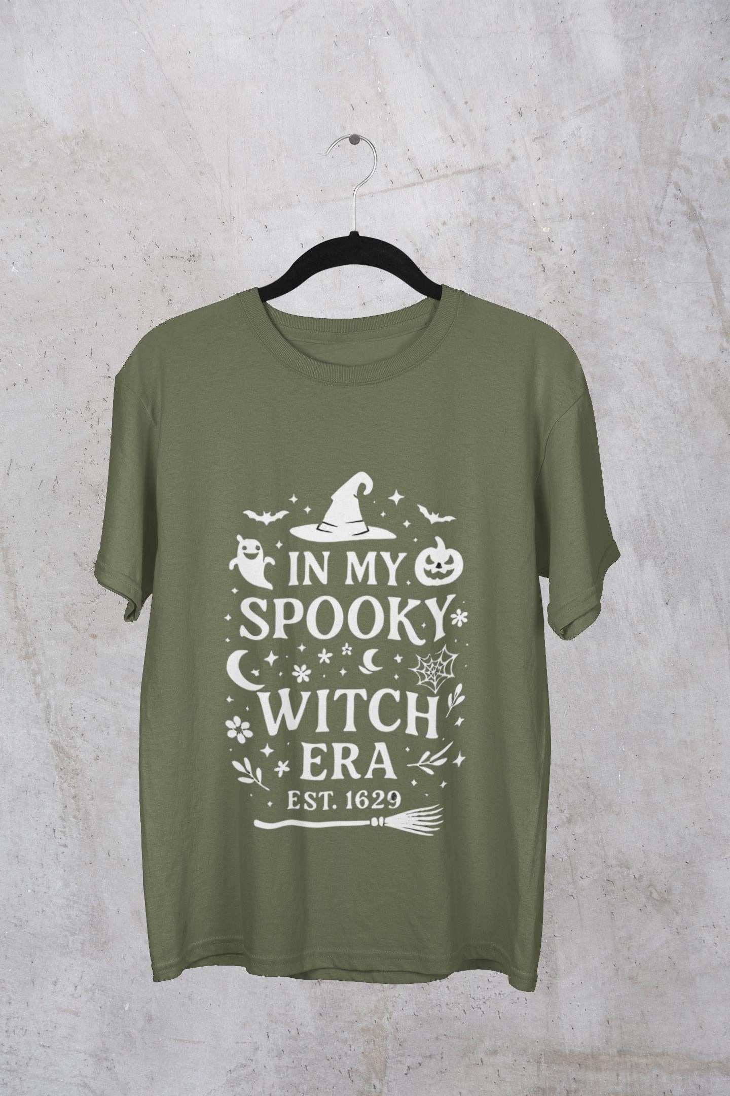 In My Spooky Witch Era Tee, Salem Witch Shirt, a bewitching homage to Salem's mystical past. Imbued with the spirit of the legendary Salem witches.