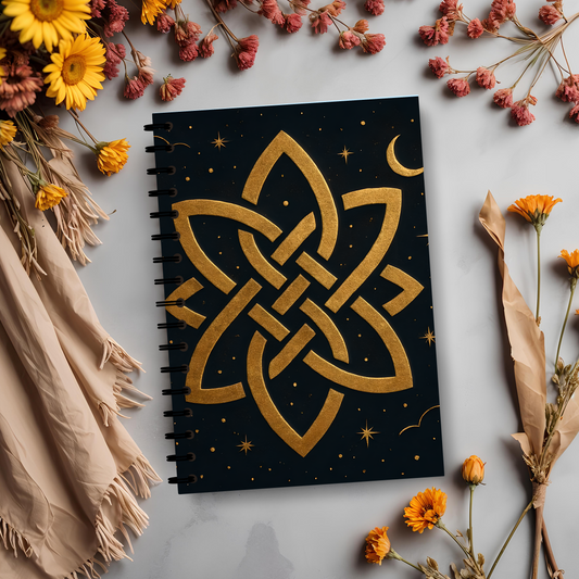 Witch's Knot Soft Notebook, This witch notebook is more than just a place for thoughts; it's your personal book of shadows, your magical grimoire.