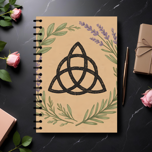 Witches Knot Botanical Notebook, Embrace your inner botanist in this nature journal, enriched with pagan and wiccan symbols, providing an inspiring canvas for your imagination.