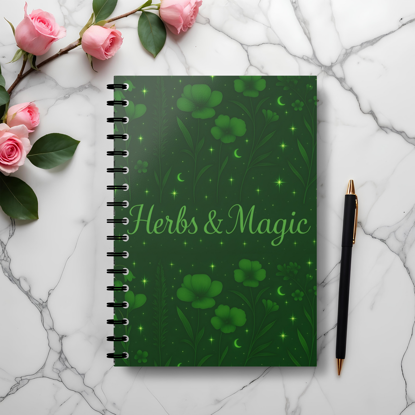 Herbs and Magic Witchy Notebook, this witch journal serves as a treasured book of shadows. Document your experiences with witch herbs and create your own witch spellbook.