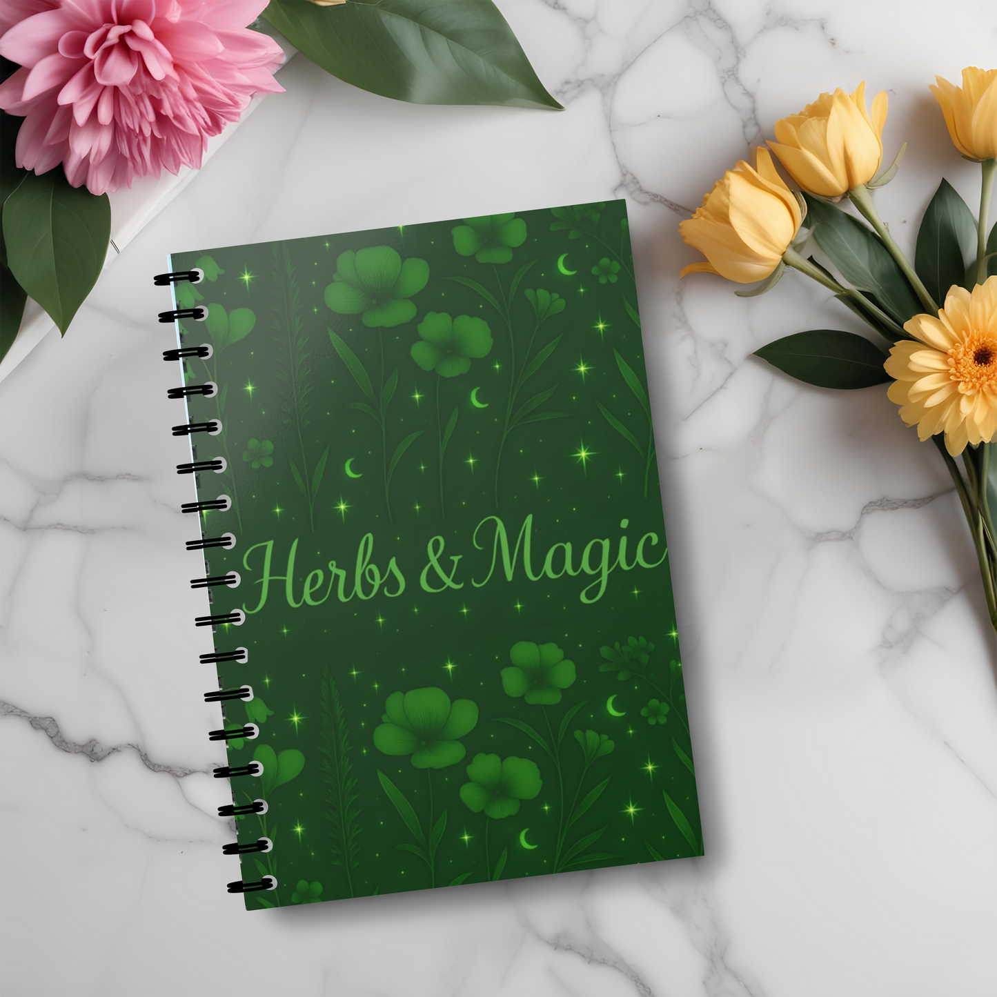 Herbs and Magic Witchy Notebook, this witch journal serves as a treasured book of shadows. Document your experiences with witch herbs and create your own witch spellbook.