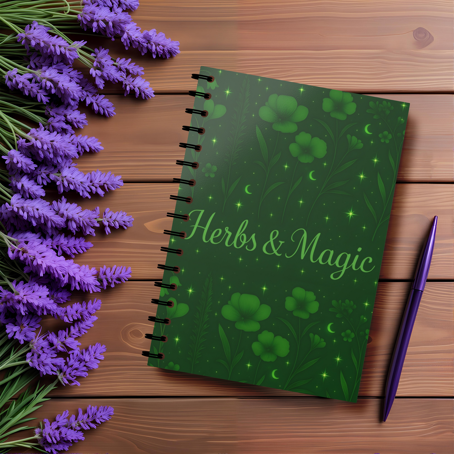 Herbs and Magic Witchy Notebook, this witch journal serves as a treasured book of shadows. Document your experiences with witch herbs and create your own witch spellbook.