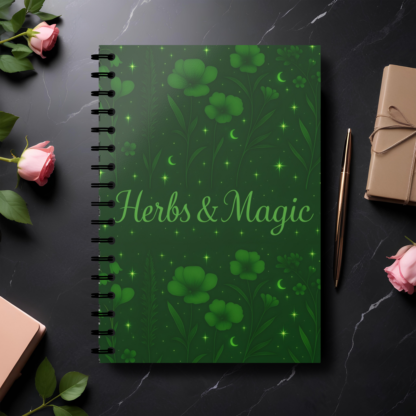 Herbs and Magic Witchy Notebook, this witch journal serves as a treasured book of shadows. Document your experiences with witch herbs and create your own witch spellbook.