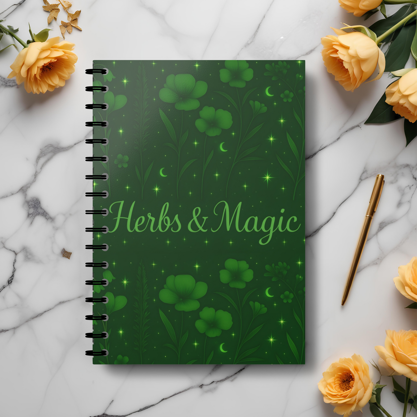 Herbs and Magic Witchy Notebook, this witch journal serves as a treasured book of shadows. Document your experiences with witch herbs and create your own witch spellbook.
