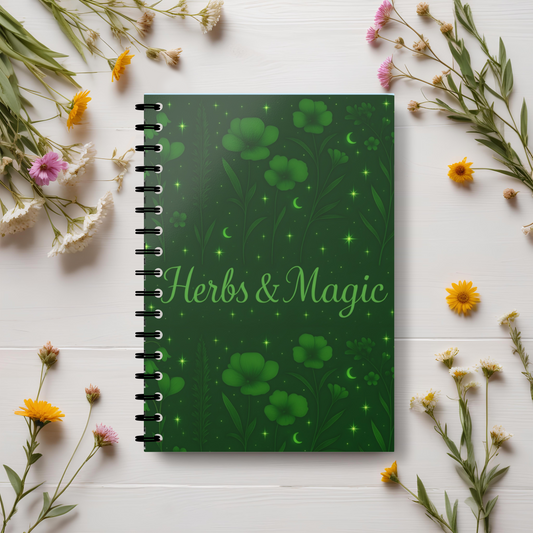 Herbs and Magic Witchy Notebook, this witch journal serves as a treasured book of shadows. Document your experiences with witch herbs and create your own witch spellbook.