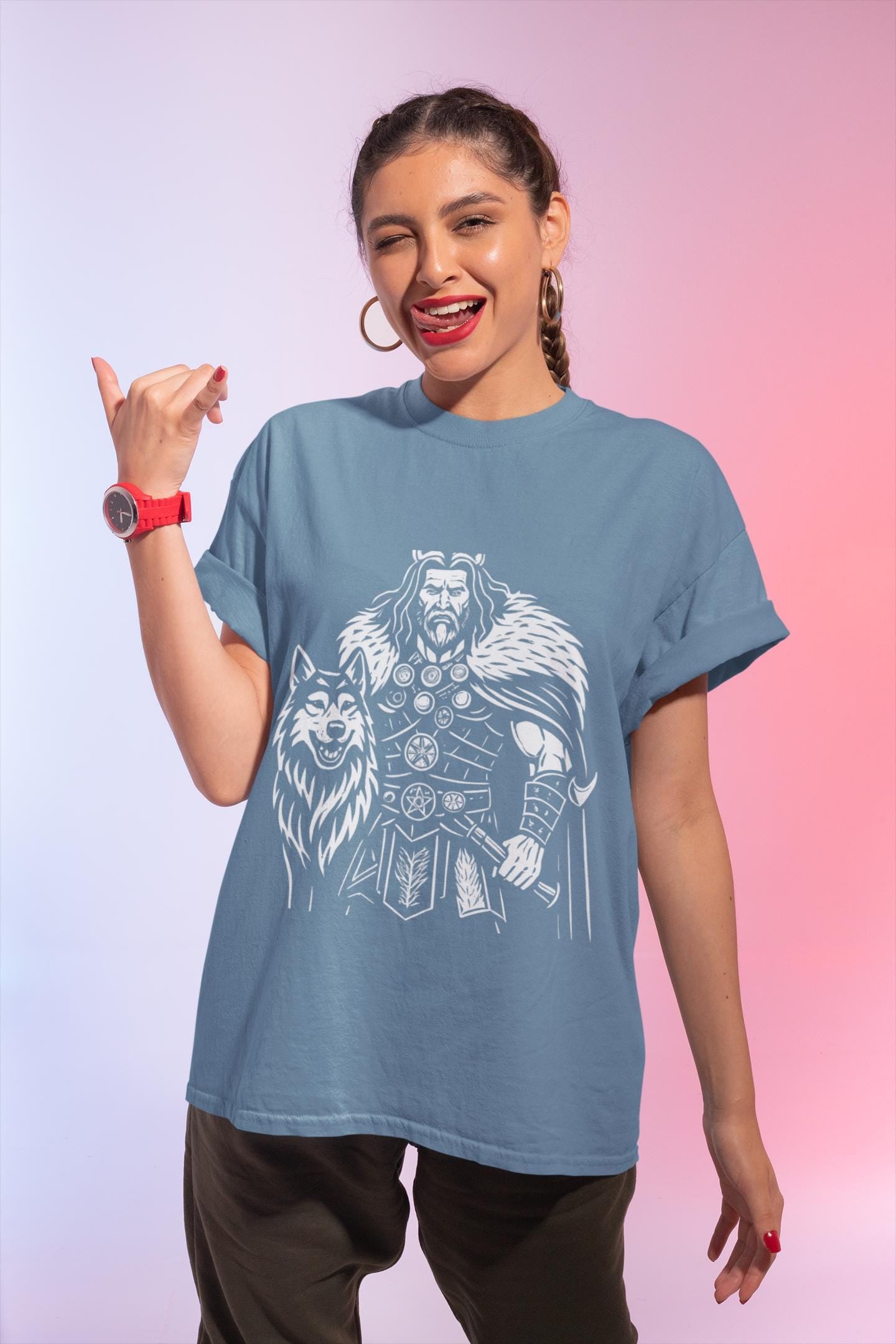 Tyr Viking God T-Shirt, This viking apparel captures the essence of a norse warrior, making it the epitome of viking clothing for those drawn to the fierce and the mythical.