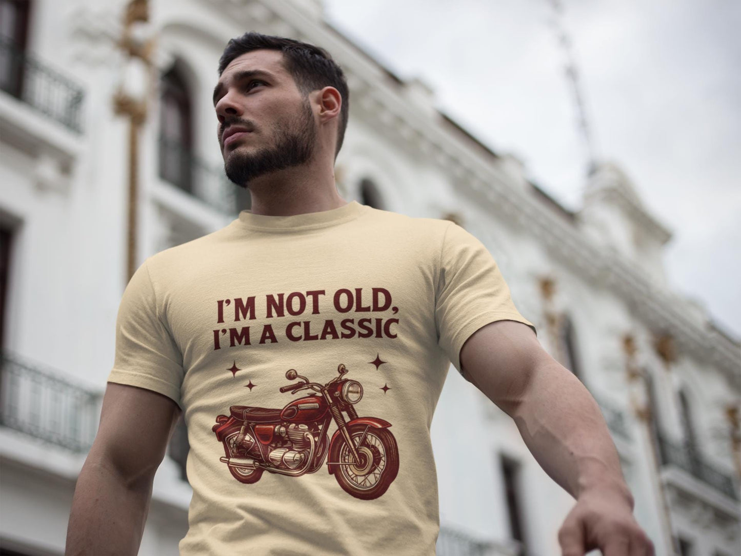 I'm Not Old I'm A Classic Motorbike T-shirt,this motorcycle t shirt channels the spirit of classic motorcycle culture, effortlessly blending nostalgic motorcycle style with modern biker apparel.