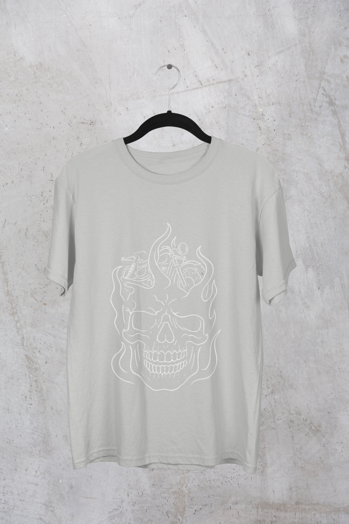 Skull Graphic Flame Tee, Motorcycle T Shirt, Biker Tshirt, Biker Skull Design, Motorbike Apparel, Motorcycle,Biker Skull, Motorbike Skull.