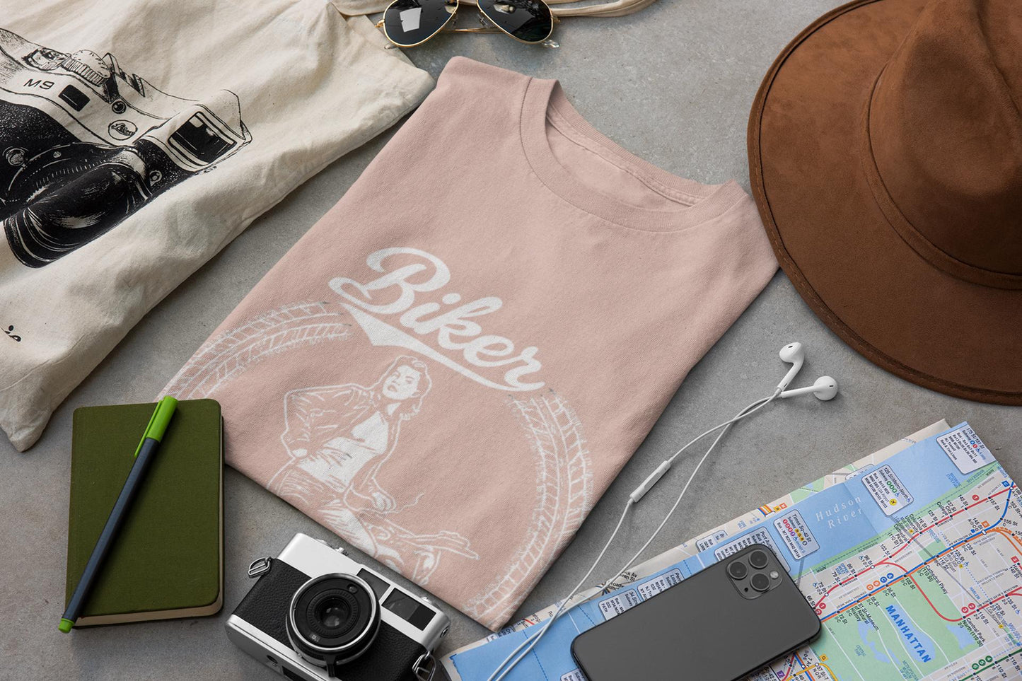 Biker Tshirt, Motorcycle Tee, This Motorcycle Tee is crafted with a striking Motorcycle Design, perfect for the empowered Female Biker.
