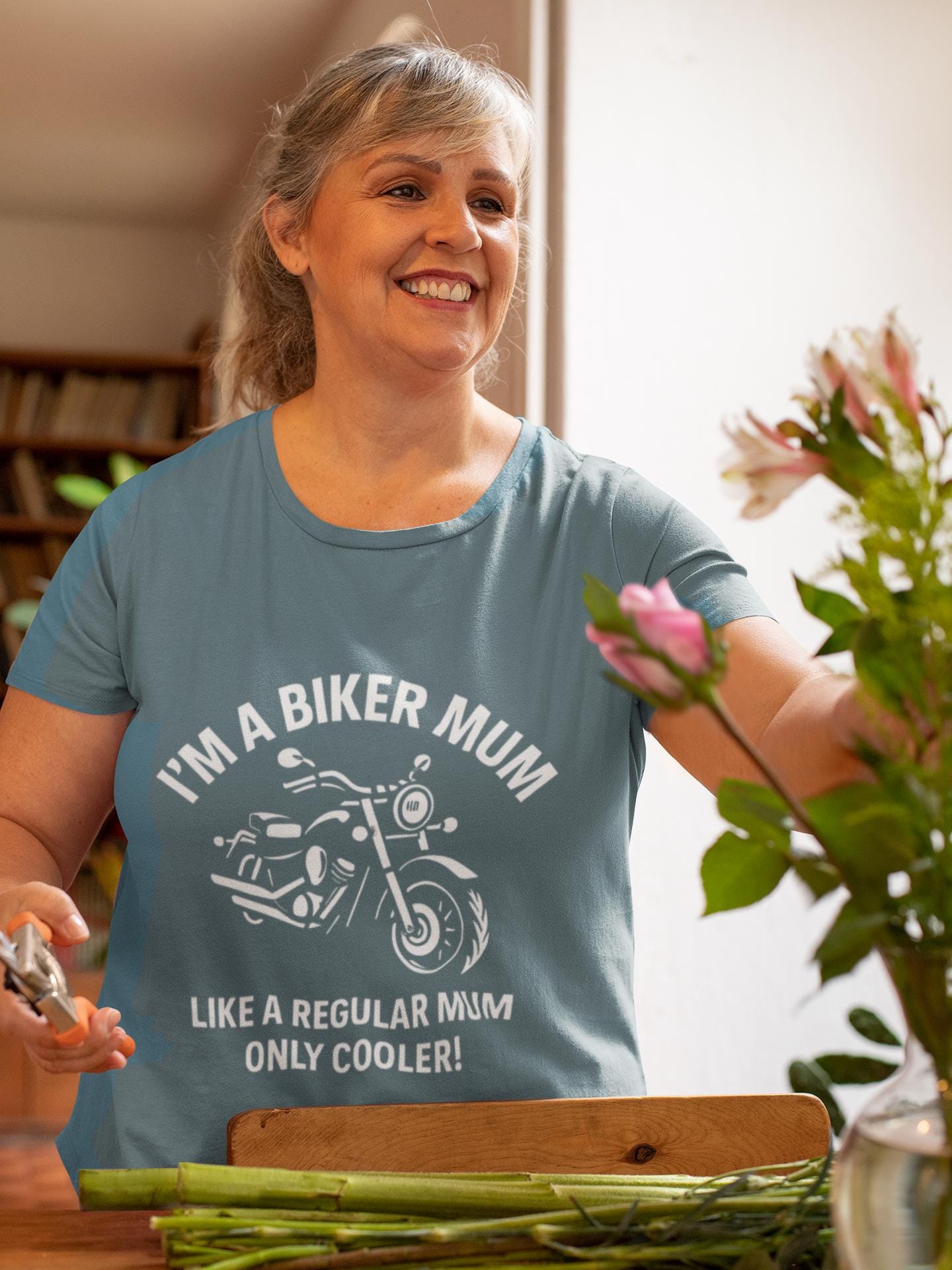 Biker Mum T-Shirt, Perfect as a bike lover gift or a personal treat, this motorcycle tee is more than just apparel; it's a statement.