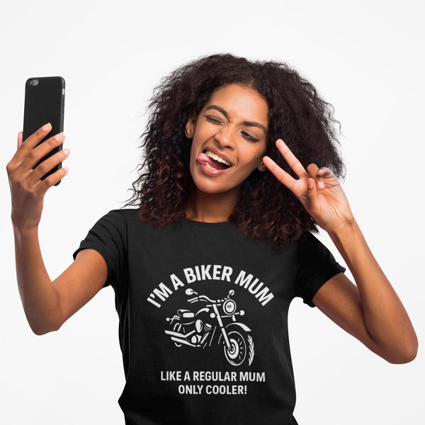 Biker Mum T-Shirt, Perfect as a bike lover gift or a personal treat, this motorcycle tee is more than just apparel; it's a statement.