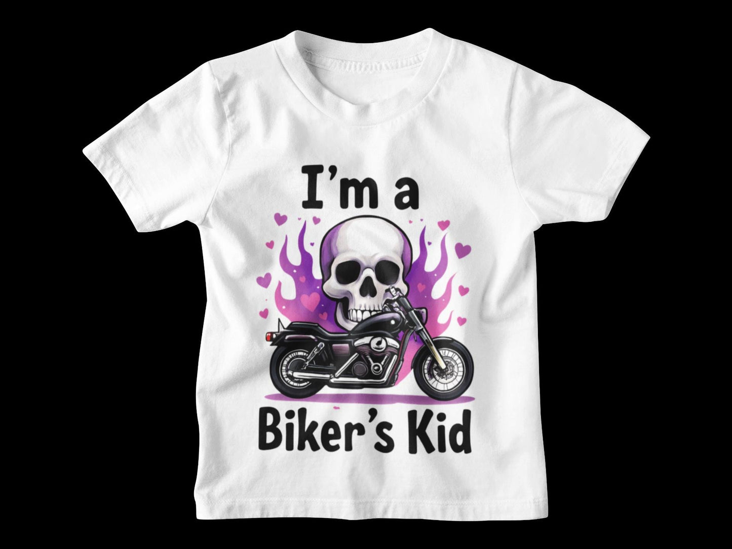 Kids Motorbike Tee I'm a Biker Kid T-shirt, Whether they're dreaming of dirt trails or asphalt adventures, this kids bike shirt is the ultimate motorcycle tee for your little daredevil.