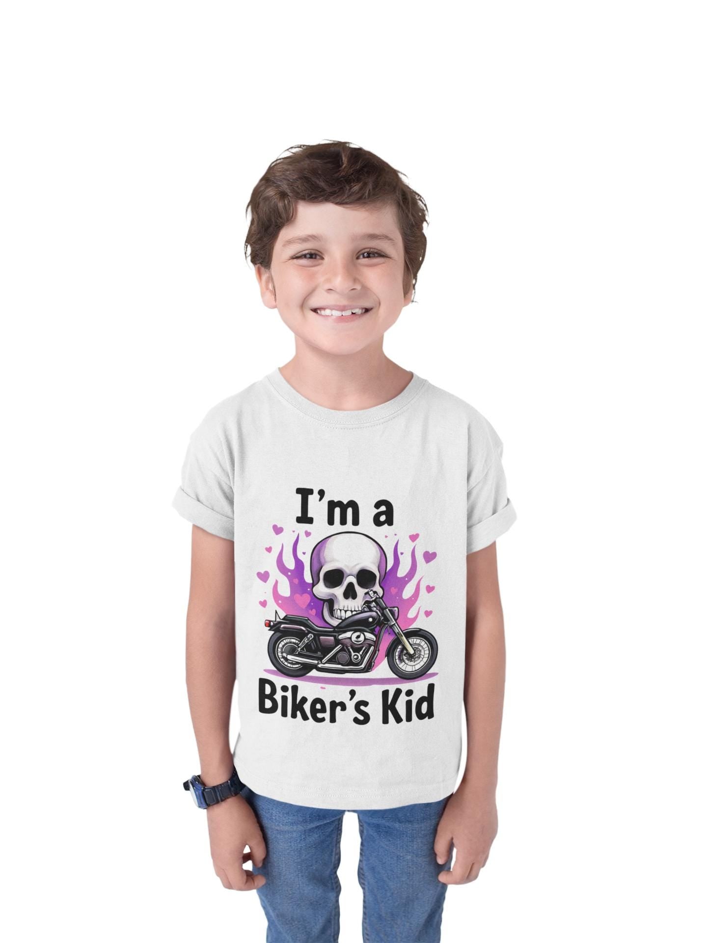 I'm A Biker Kid T-Shirt, Whether it's a dirt bike shirt for weekend races or a casual piece of motorcycle apparel for everyday wear, this kids motorbike tee is a must-have for your mini roadster.