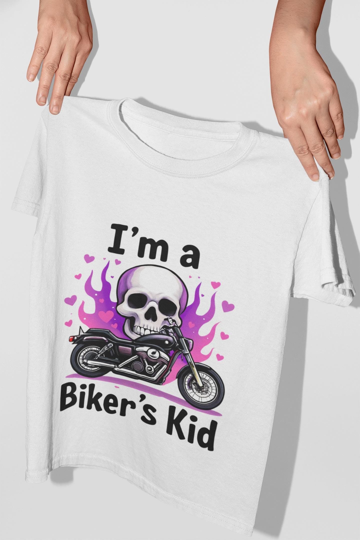 I'm A Biker Kid T-Shirt, Whether it's a dirt bike shirt for weekend races or a casual piece of motorcycle apparel for everyday wear, this kids motorbike tee is a must-have for your mini roadster.