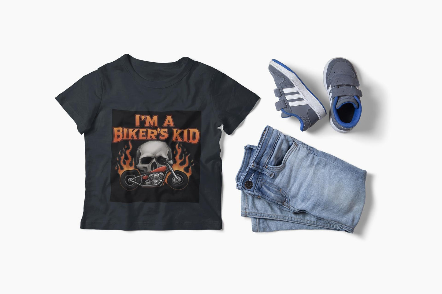 Kids Motorbike Tee I'm a Biker Kid T-shirt, This playful motorcycle apparel is a perfect fusion of fun and fashion, designed to make every adventure memorable.