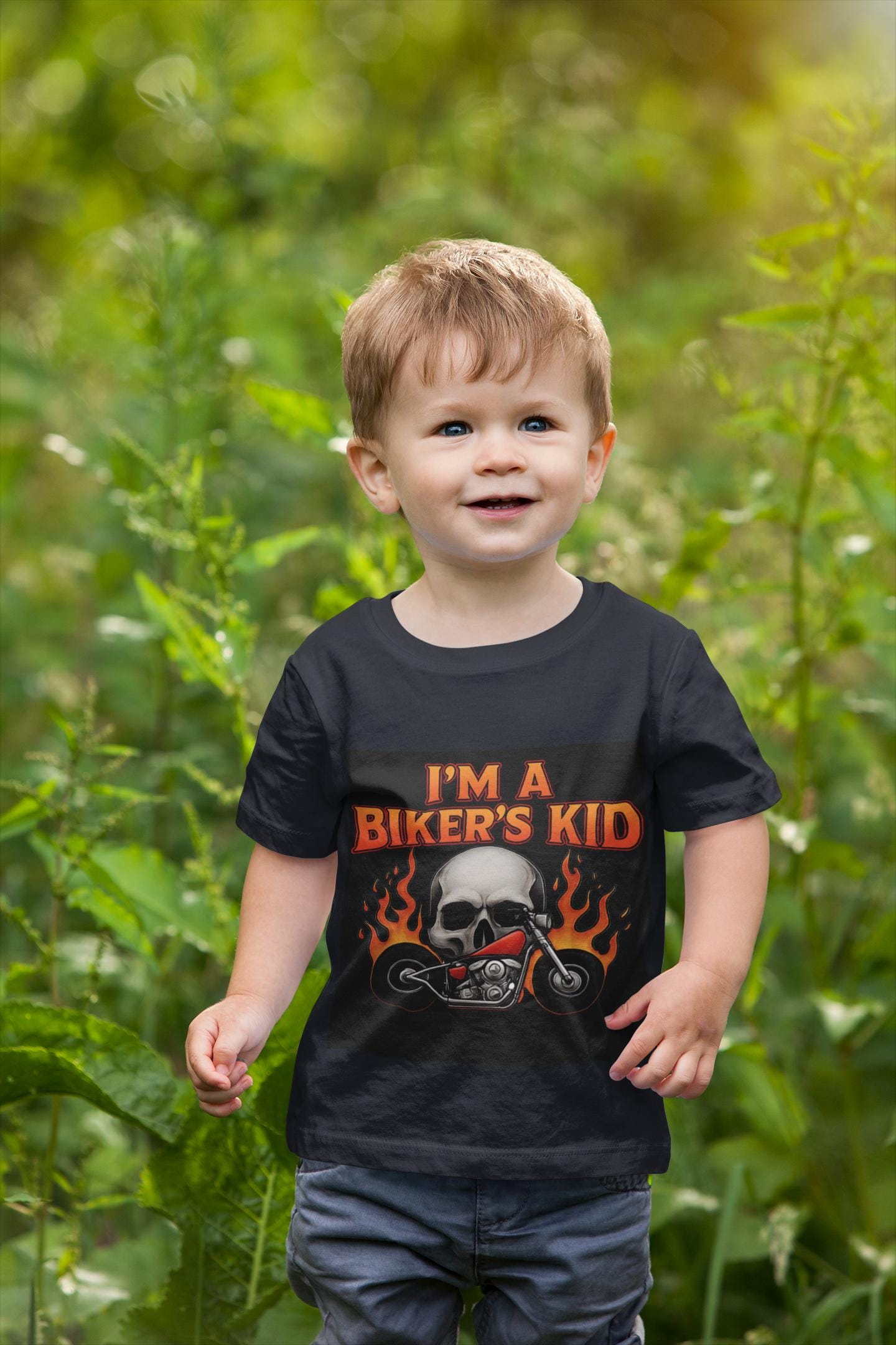 Kids Motorbike Tee I'm a Biker Kid T-shirt, This playful motorcycle apparel is a perfect fusion of fun and fashion, designed to make every adventure memorable.