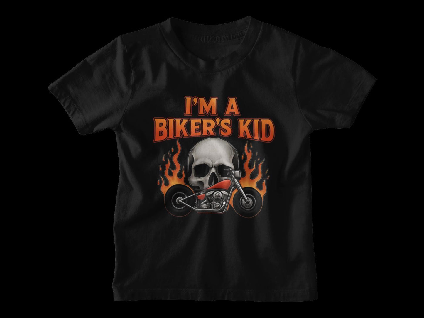 I'm A Biker Kid T-Shirt, this kids motorbike tee is a must-have for your mini roadster. Bring a touch of the wild to your child's wardrobe and let your biker girl or adventurous boy rev up the fun!
