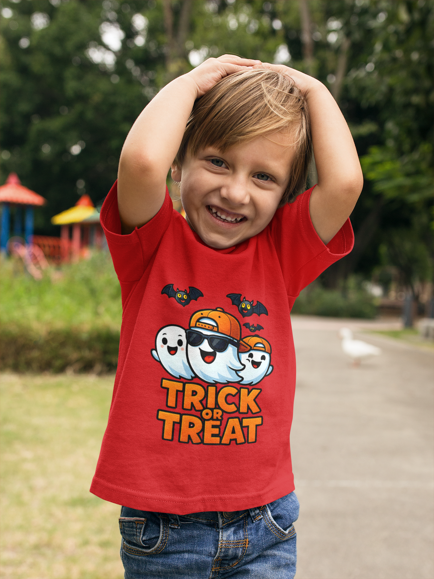 Toddler Halloween Tee, Trick or Treat Shirt, a delightful addition to your little one's spooky season wardrobe.