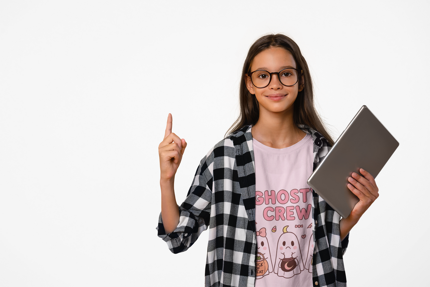 Ghosty Crew Kids Tee, Children will love wearing this tee for Halloween celebrations, costume parties, or just to add a whimsical touch to their day.
