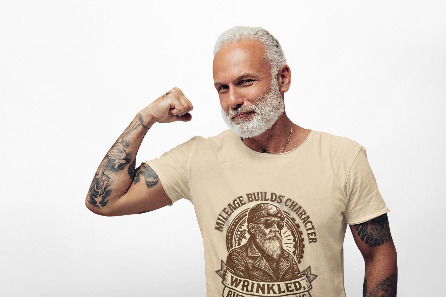 Wrinkled But Still Riding Tshirt, Crafted for those who embrace the open road, this vintage motorcycle shirt is more than just an item of clothing—it's a testament to the thrill of the ride.