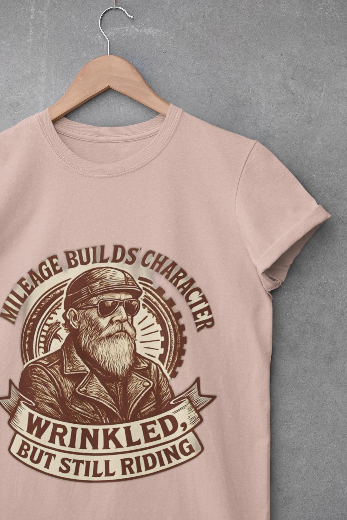 Wrinkled But Still Riding Tshirt, Crafted for those who embrace the open road, this vintage motorcycle shirt is more than just an item of clothing—it's a testament to the thrill of the ride.