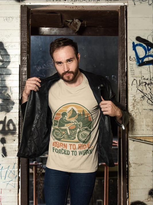 Born to Ride Forced to Work Motorcycle Shirt, This motorbike t shirt, a blend of style and comfort, is perfect for those who live and breathe the biker lifestyle.cycle apparel.