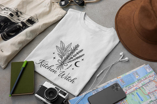 Kitchen Witch T-shirt, Crafted for those who cherish the art of kitchen witchery, this witchcraft shirt is not just clothing, it's a celebration of witchy things.