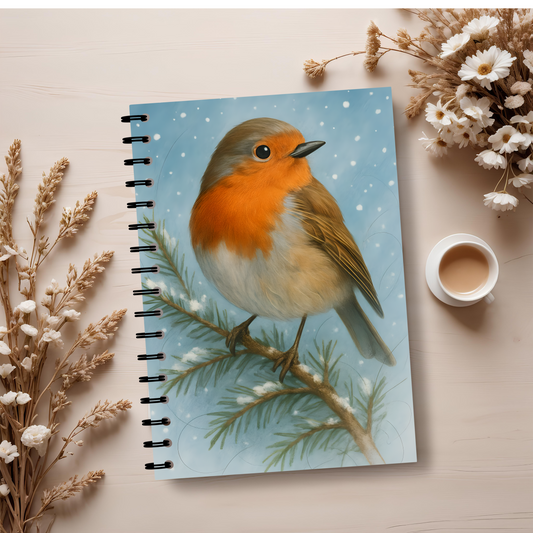 Winter Robin Woodland Creatures Notebook, this notebook brings the magic of winter robins and woodland creatures to your writing adventures.