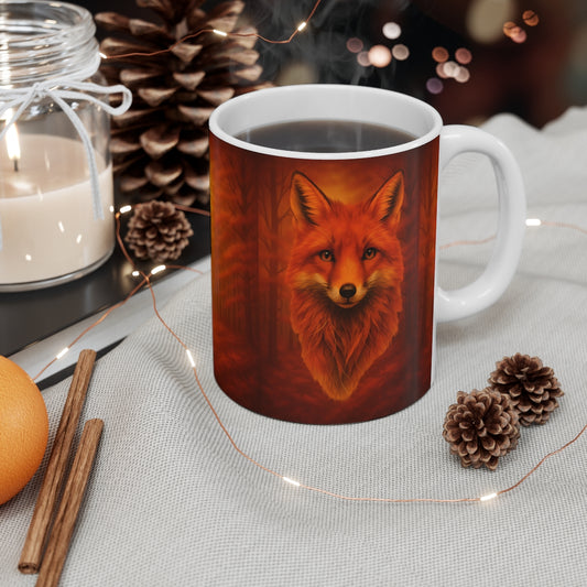 Autumn Foxy Coffee Mug, this fox mug captures the essence of an autumnal morning, where the crisp air meets the enchanting allure of your favorite foxy friend.