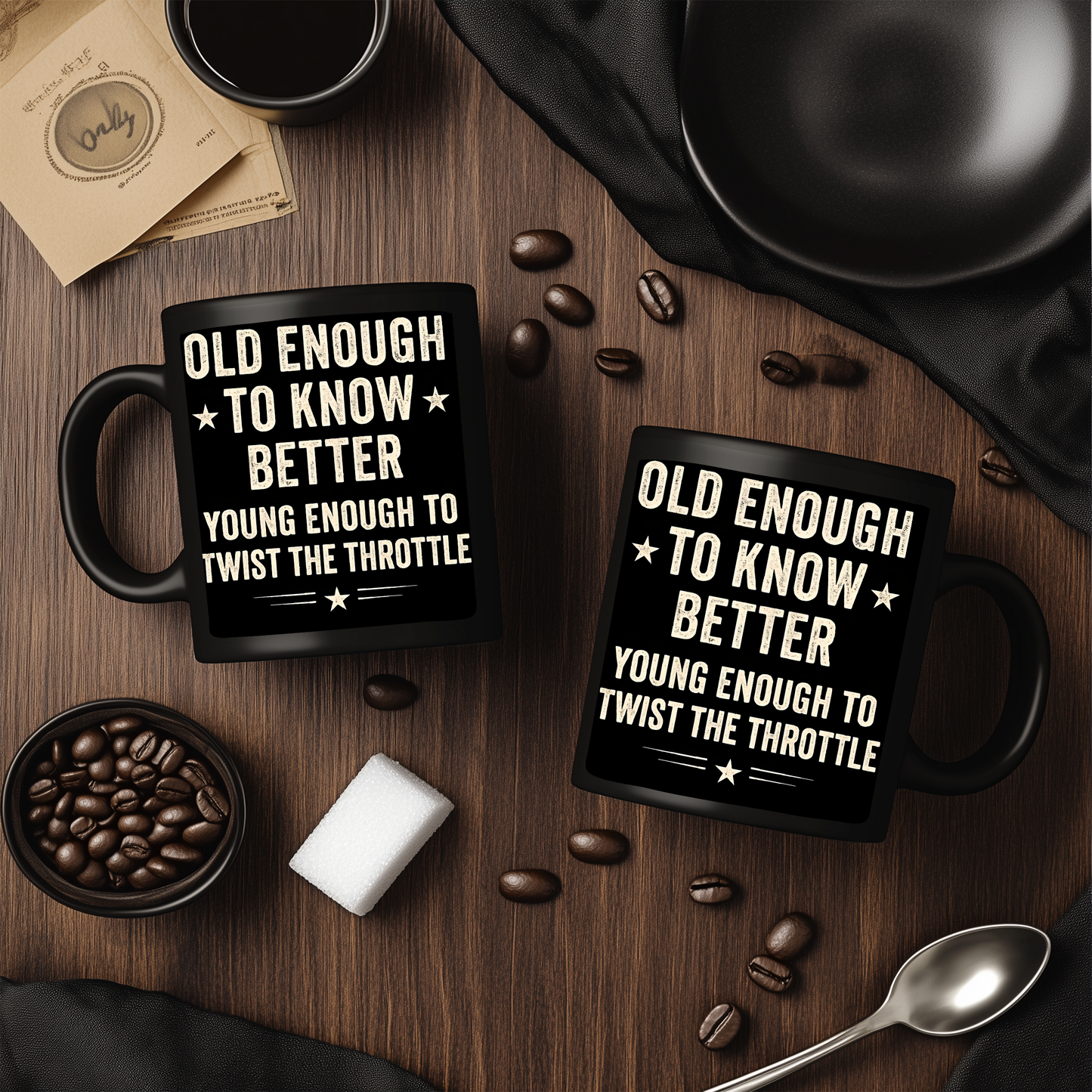 Old Enough To Know Better Mug, Bike Rider Gift, This motorbike mug captures the exhilarating spirit of motorcycle women and men alike, offering a daily sip of adventure with each brew of motorcycle coffee.