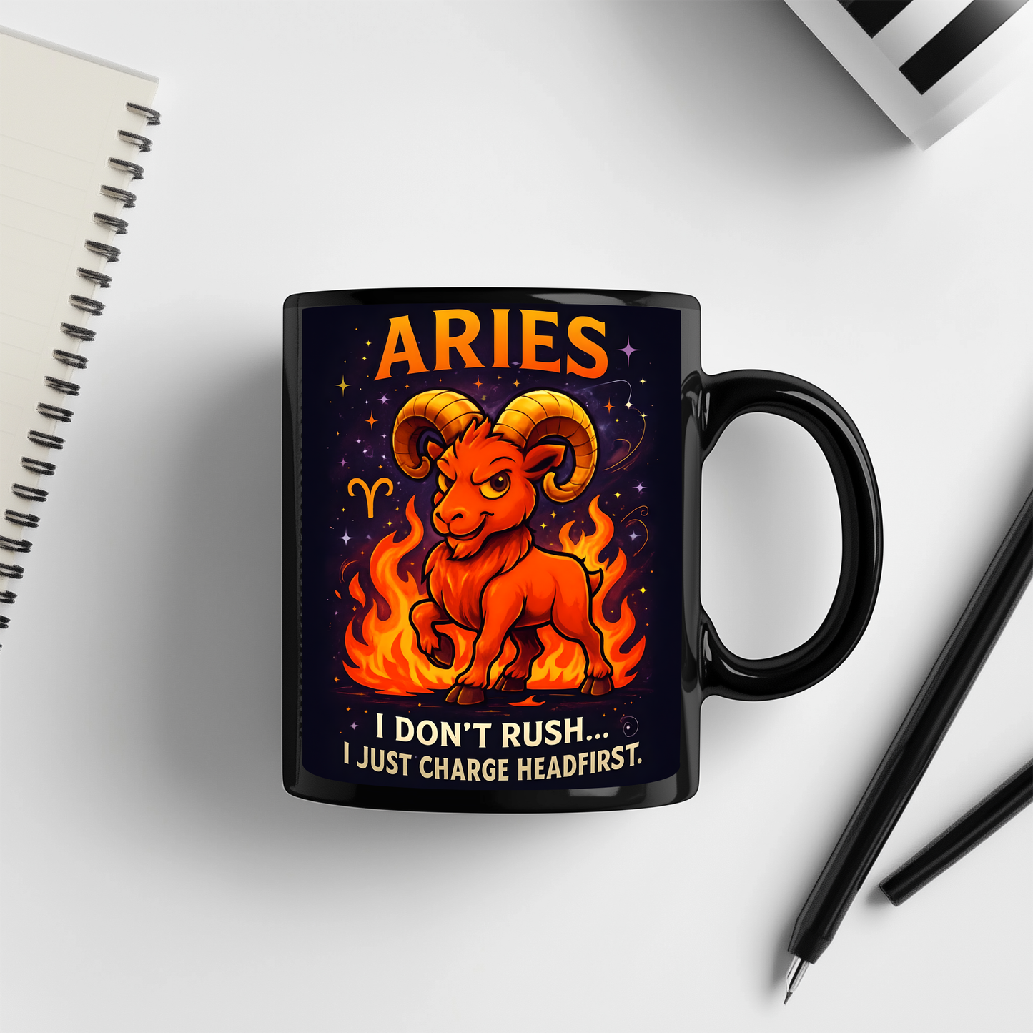 Aries Astrology Mug, Designed as the perfect Aries birthday gift, this zodiac mug combines bold design with practicality,