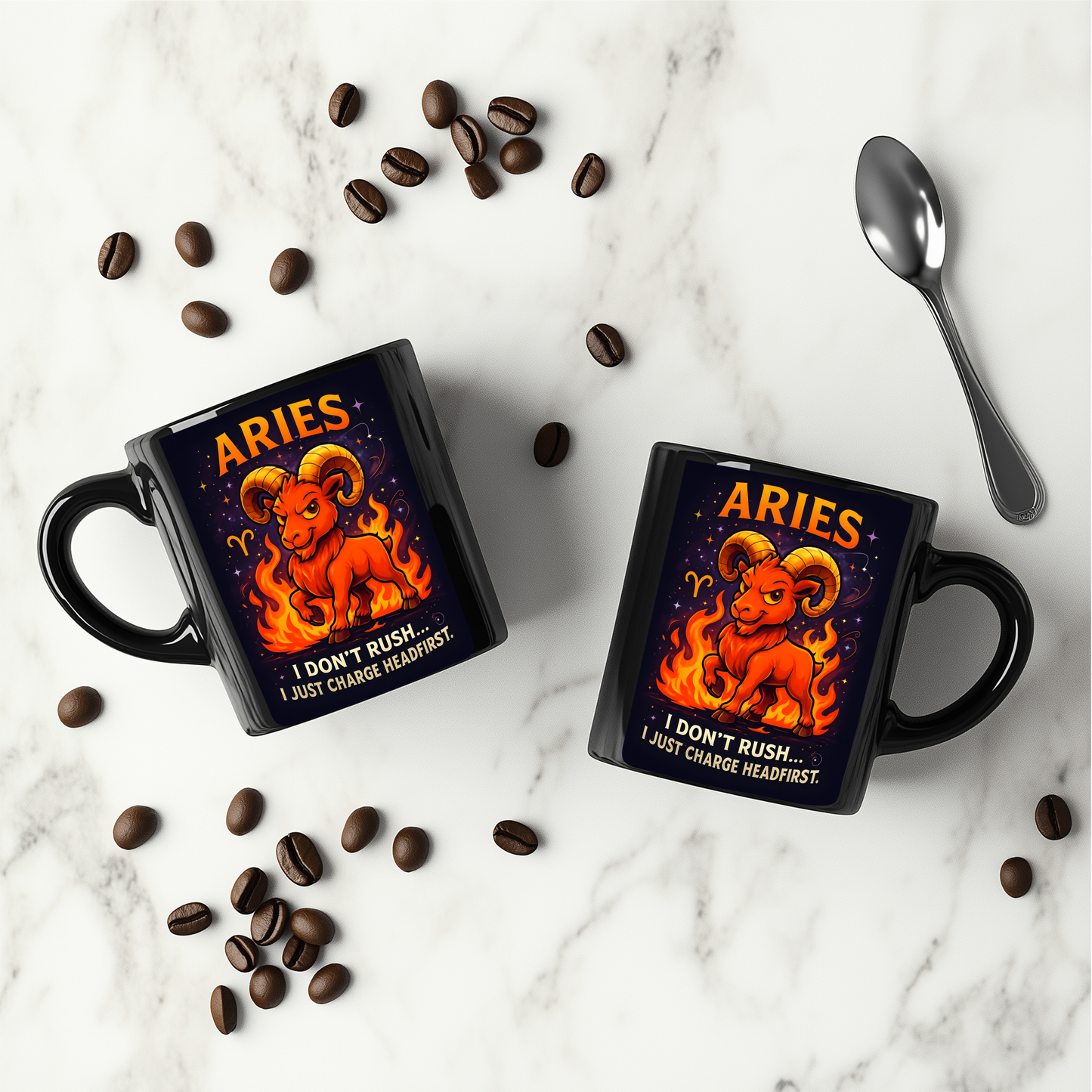 Aries Astrology Mug, Designed as the perfect Aries birthday gift, this zodiac mug combines bold design with practicality,