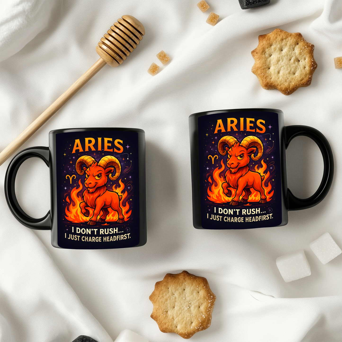 Aries Astrology Mug, Designed as the perfect Aries birthday gift, this zodiac mug combines bold design with practicality,