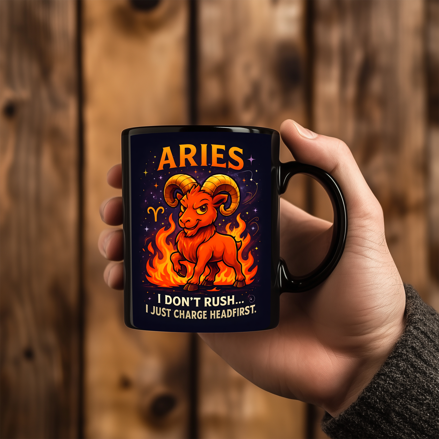 Aries Astrology Mug, Designed as the perfect Aries birthday gift, this zodiac mug combines bold design with practicality,