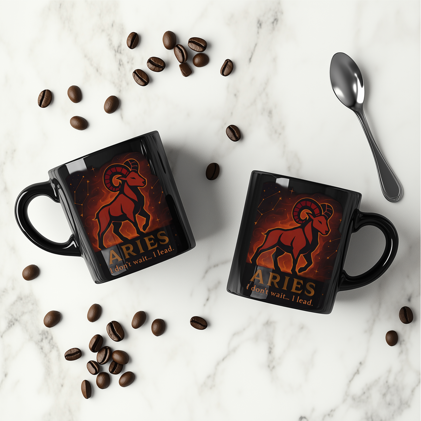 Aries Astrology Mug, Designed as the perfect Aries birthday gift, this zodiac mug combines bold design with practicality